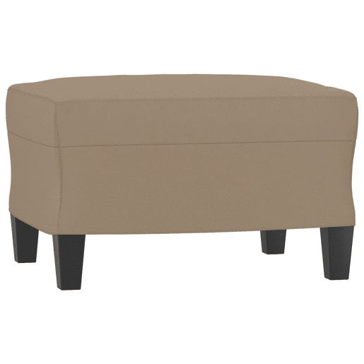 Sofá 3 lugares - Sofá fixo c apoio pés 180 cm couro artificial cappuccino Sofá 3 lugares - Sofá fixo c apoio pés 180 cm couro artificial cappuccino