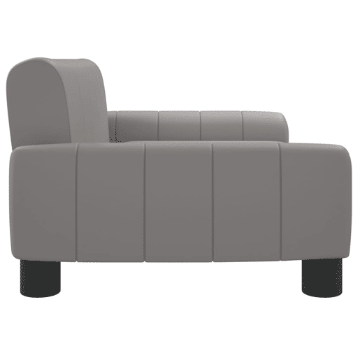 Sofá infantil - Sofá para crianças 70x45x30 cm couro artificial cinzento