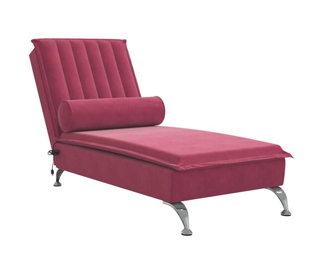 Sofá - sofá de salón diván de masaje con cojín de terciopelo rojo tinto