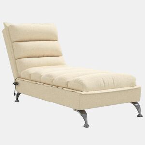 Sofá Chaise lounge - Sofá de canto de massagem com almofadões tecido creme