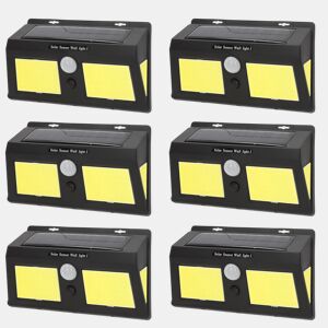 Aktive Conjunto de 6 luminárias de parede solares LED de 500 lúmens com sensor de movimento e 3 modos de luz