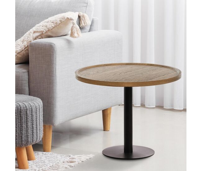 Mesa auxiliar aspen madera marrón ø 60 cm