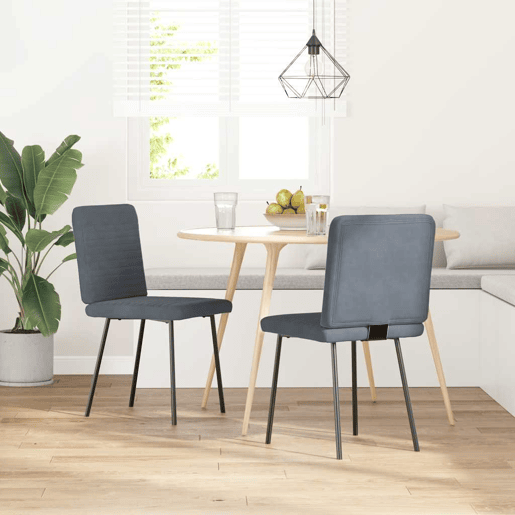 vidaXL Cadeiras de jantar 2 pcs veludo cinzento-escuro