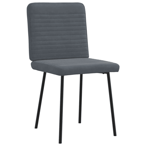 vidaXL Cadeiras de jantar 2 pcs veludo cinzento-escuro