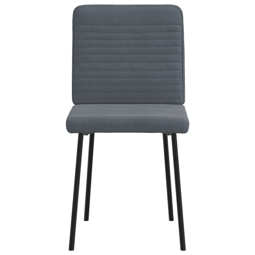 vidaXL Cadeiras de jantar 2 pcs veludo cinzento-escuro