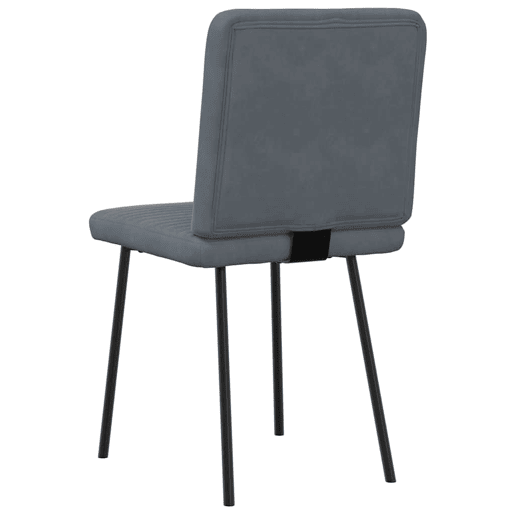 vidaXL Cadeiras de jantar 2 pcs veludo cinzento-escuro