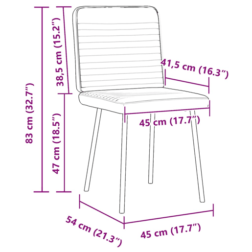 vidaXL Cadeiras de jantar 2 pcs veludo cinzento-escuro