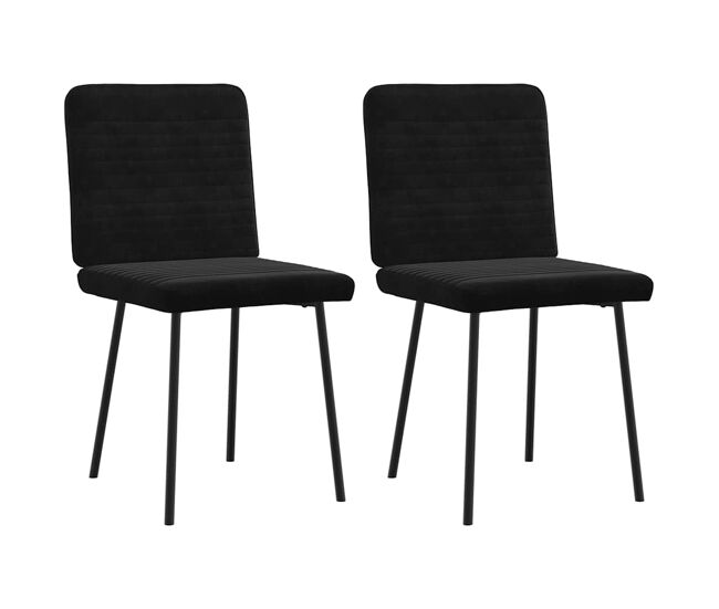 Vidaxl sillas de comedor 2 unidades terciopelo negro