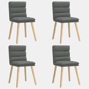 vidaXL Cadeiras de jantar 4 pcs tecido cinzento-escuro