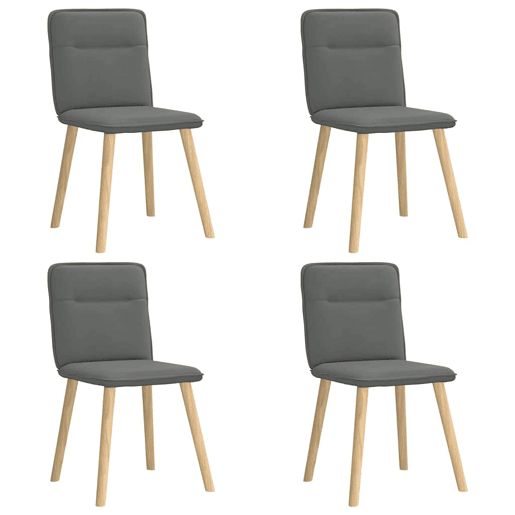 vidaXL Cadeiras de jantar 4 pcs tecido cinzento-escuro vidaXL Cadeiras de jantar 4 pcs tecido cinzento-escuro