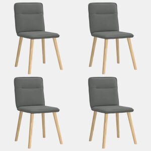 vidaXL Cadeiras de jantar 4 pcs tecido cinzento-escuro