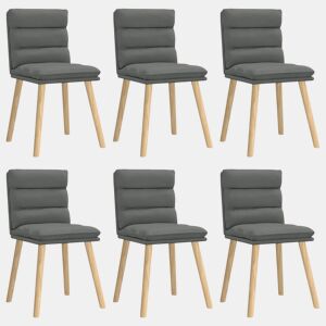 vidaXL Cadeiras de jantar 6 pcs tecido cinzento-escuro