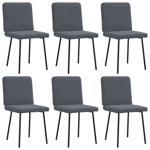 vidaXL Cadeiras de jantar 6 pcs veludo cinzento-escuro vidaXL Cadeiras de jantar 6 pcs veludo cinzento-escuro