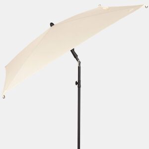 Aktive Guarda-sol de jardim quadrado 175x175 cm bege com mastro basculante