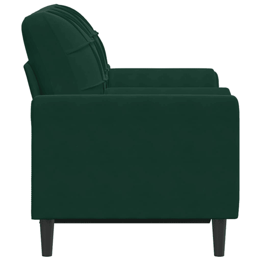 vidaXL Sofá 2 lug. c almofadas decorativas 120 cm veludo verde-escuro vidaXL Sofá 2 lug. c almofadas decorativas 120 cm veludo verde-escuro