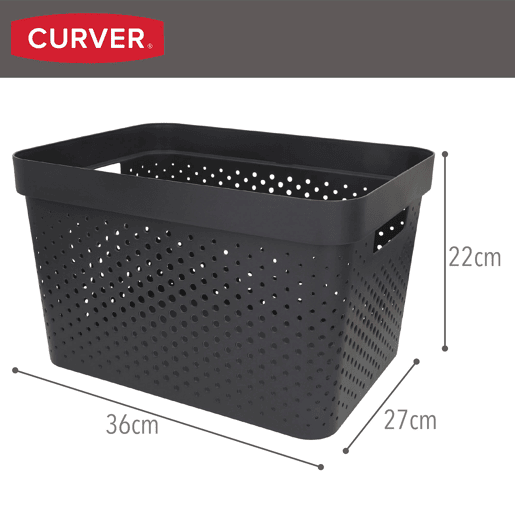Curver Pack 5 cestos organizadores Infinity 17L cinzentos