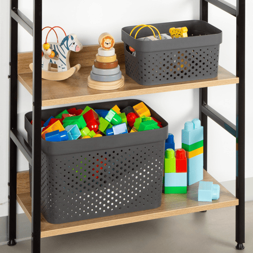 Curver Pack 5 cestos organizadores Infinity 17L cinzentos