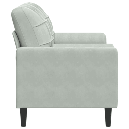 vidaXL Sofá 2 lugares + almofadas decorativas 140cm veludo cinza-claro vidaXL Sofá 2 lugares + almofadas decorativas 140cm veludo cinza-claro