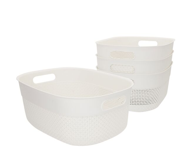 Curver pack 4 cestas organizadoras filo 12l blanco