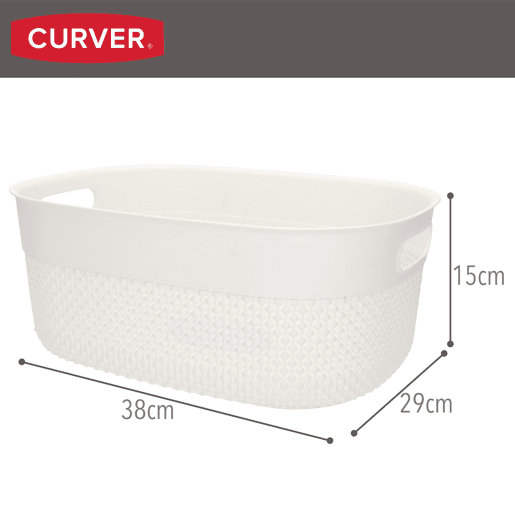Curver Pack 4 cestos organizadores Filo 12L branco