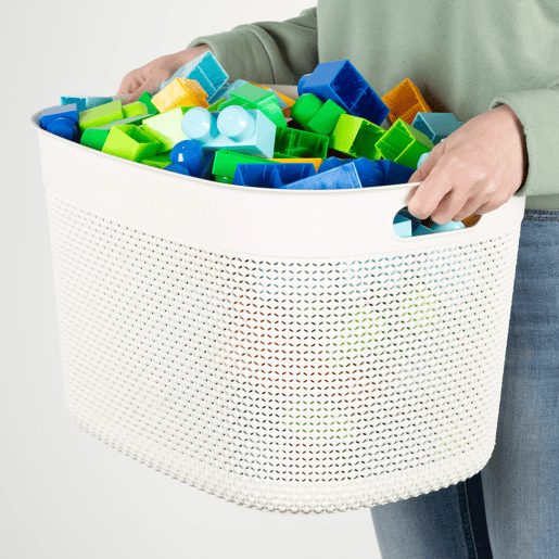 Curver Pack 4 cestos organizadores Filo 30L branco