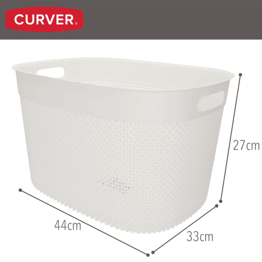 Curver Pack 4 cestos organizadores Filo 30L branco