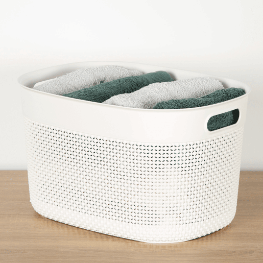 Curver Pack 4 cestos organizadores Filo 30L branco