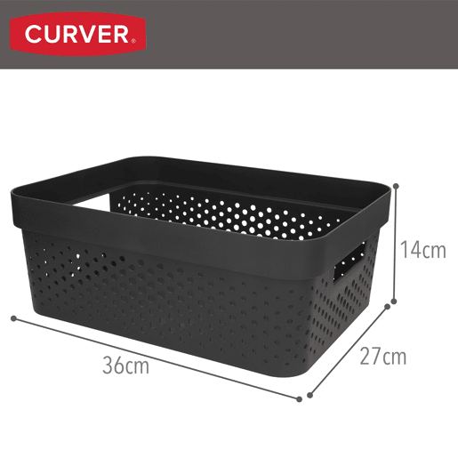 Curver Pack 6 Cestos organizadores Infinity 11L cinzento