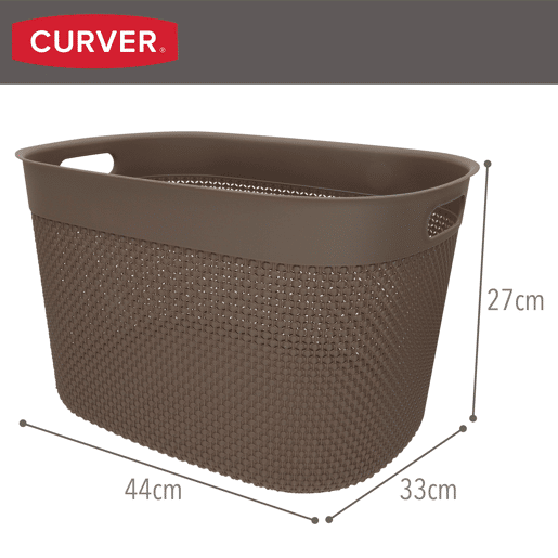 Curver Pack 4 cestos organizadores Filo 30L castanho Curver Pack 4 cestos organizadores Filo 30L castanho