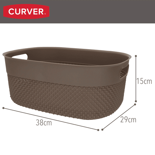 Curver Pack 4 cestos organizadores Filo 12L castanho