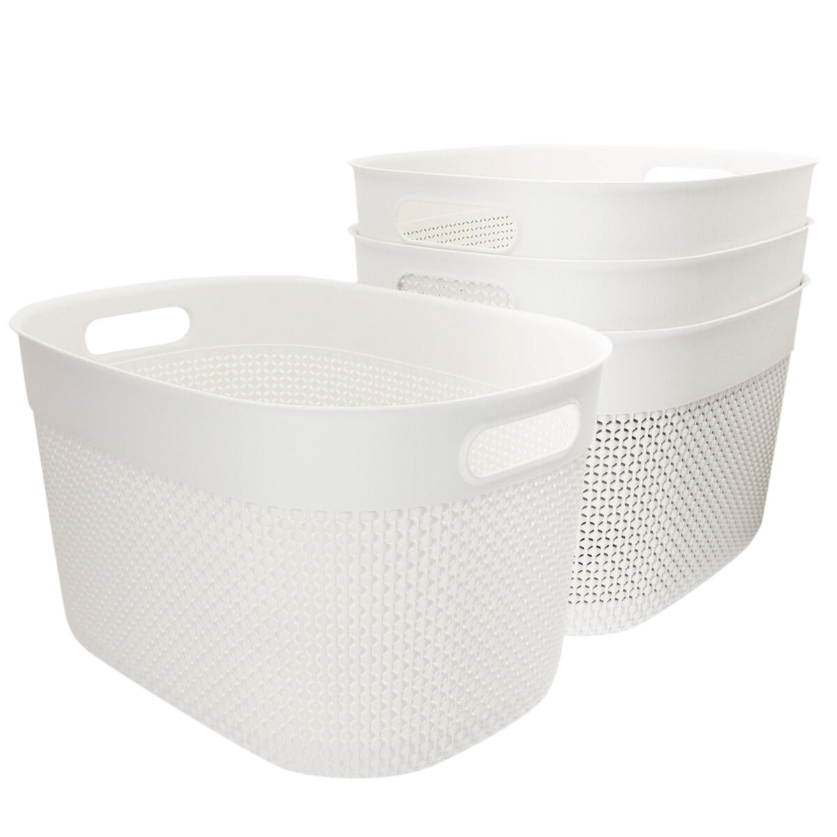 Curver pack 4 cestas organizadoras filo 18l blanco