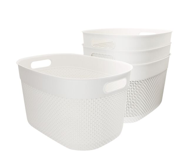 Curver pack 4 cestas organizadoras filo 18l blanco