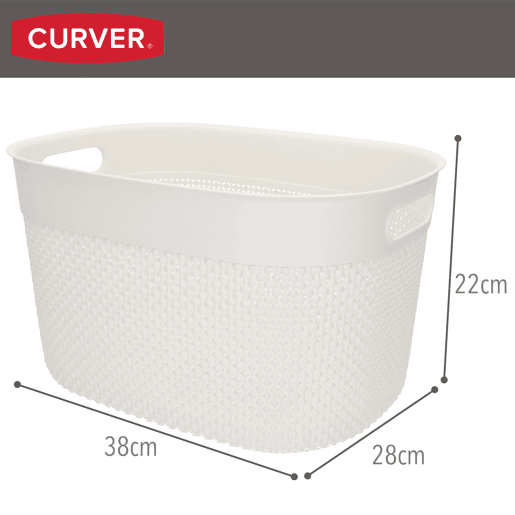 Curver Pack 4 cestos organizadores Filo 18L branco