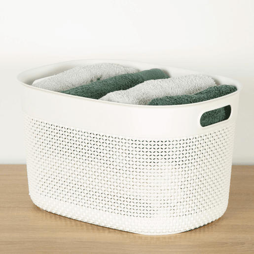 Curver Pack 4 cestos organizadores Filo 18L branco