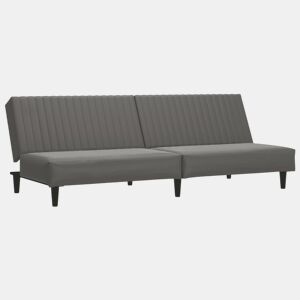 Sofá-cama, Sofá conversível de 2 lugares couro artificial cinzento
