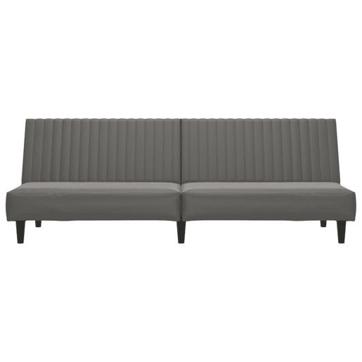 Sofá-cama, Sofá conversível de 2 lugares couro artificial cinzento