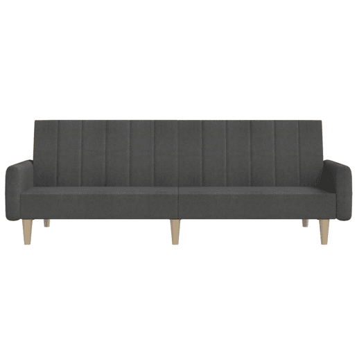 Sofá-cama, Sofá conversível de 2 lugares tecido cinzento-escuro Sofá-cama, Sofá conversível de 2 lugares tecido cinzento-escuro