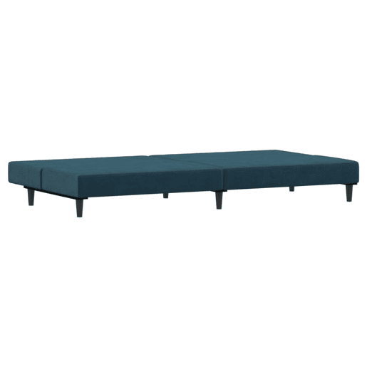 Sofá-cama, Sofá conversível de 2 lugares veludo azul