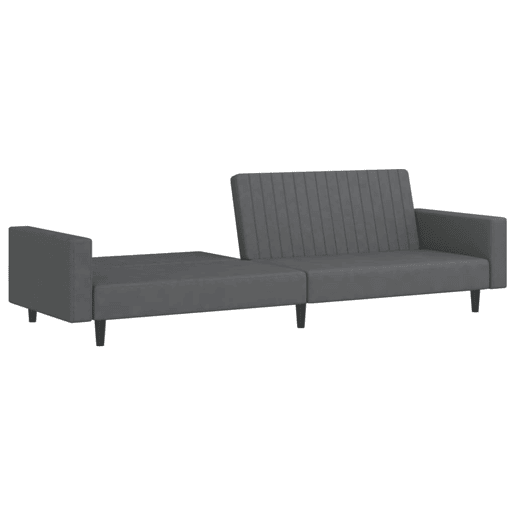 Sofá-cama, Sofá conversível de 2 lugares veludo cinzento-escuro