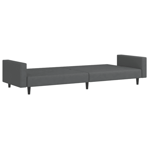 Sofá-cama, Sofá conversível de 2 lugares veludo cinzento-escuro