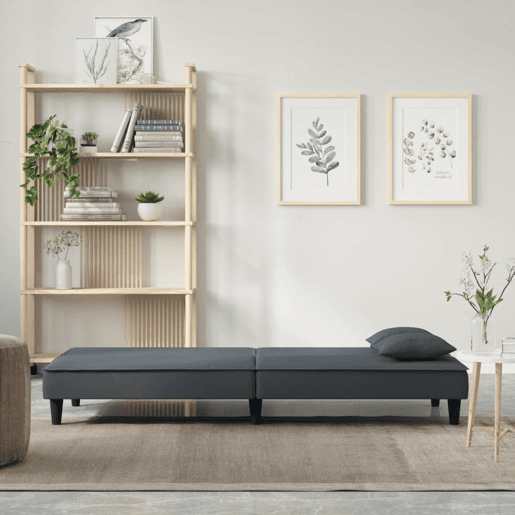 Sofá-cama, Sofá conversível veludo cinzento-escuro Sofá-cama, Sofá conversível veludo cinzento-escuro