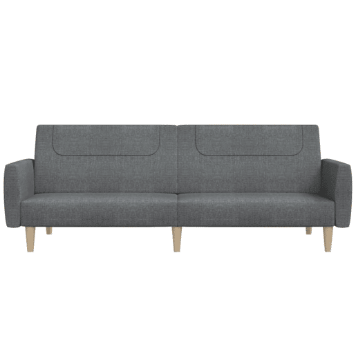 Sofá-cama, Sofá conversível de 2 lugares tecido cinzento-claro