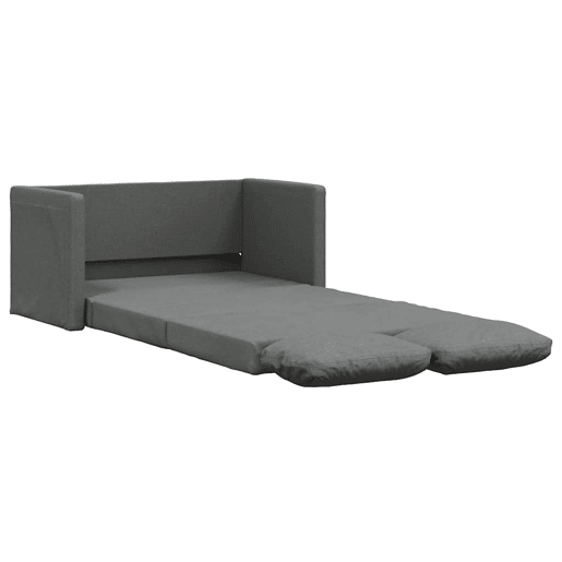 Sofá-cama, Sofá conversível sem pés 112x174x55 cm tecido cinzento-escuro