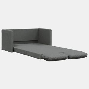 Sofá-cama, Sofá conversível sem pés 112x174x55 cm tecido cinzento-escuro