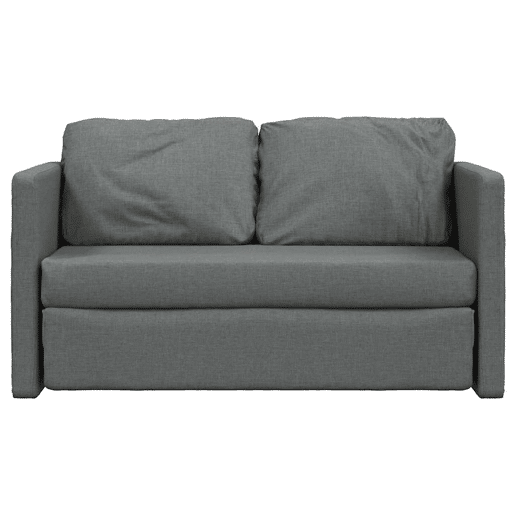 Sofá-cama, Sofá conversível sem pés 112x174x55 cm tecido cinzento-escuro