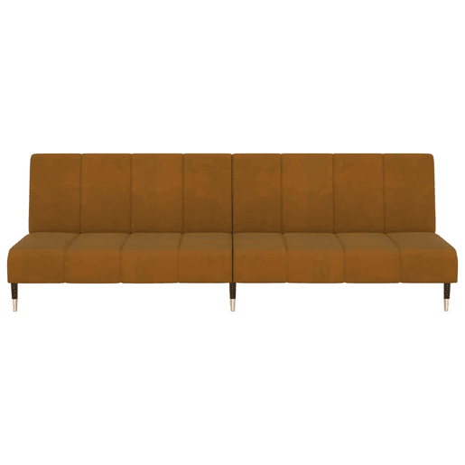Sofá-cama, Sofá conversível de 2 lugares veludo castanho