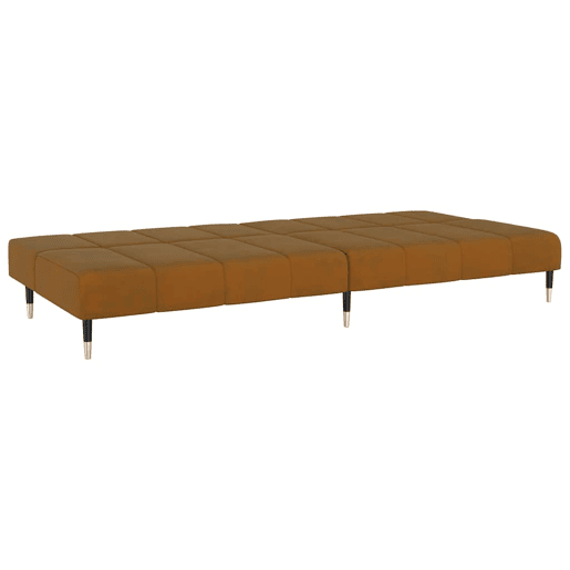 Sofá-cama, Sofá conversível de 2 lugares veludo castanho
