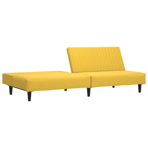 Sofá-cama, Sofá conversível de 2 lugares veludo amarelo