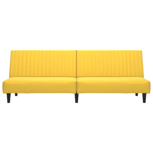 Sofá-cama, Sofá conversível de 2 lugares veludo amarelo