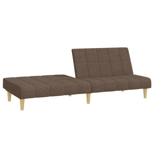 Sofá-cama, Sofá conversível de 2 lugares tecido cinzento-acastanhado